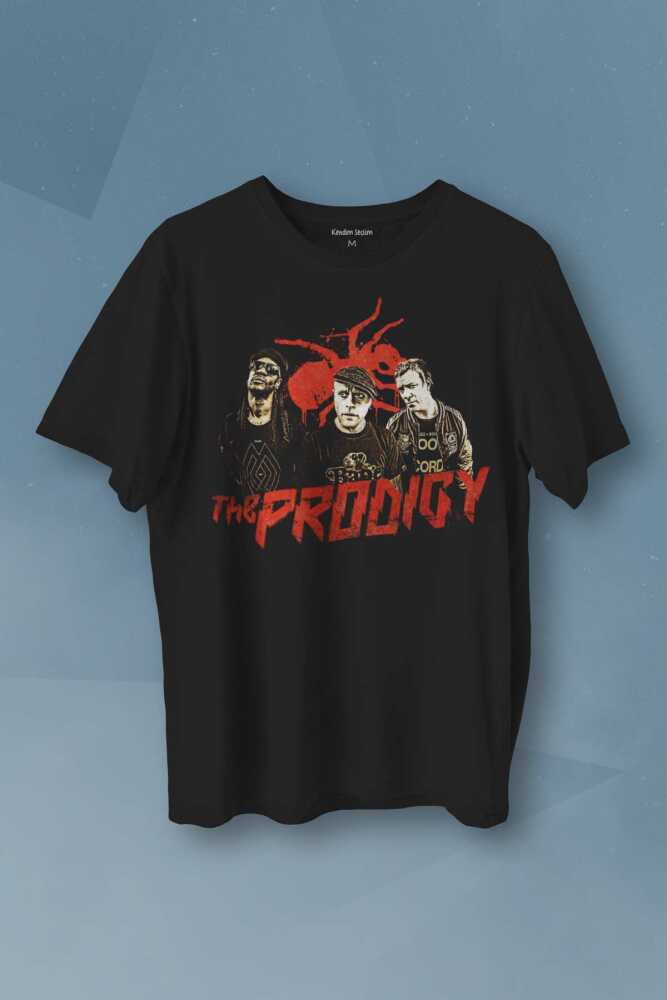 The Prodigy Flint Müzik Karınca Music Electronic Dance Logo Baskılı Tişört Unisex