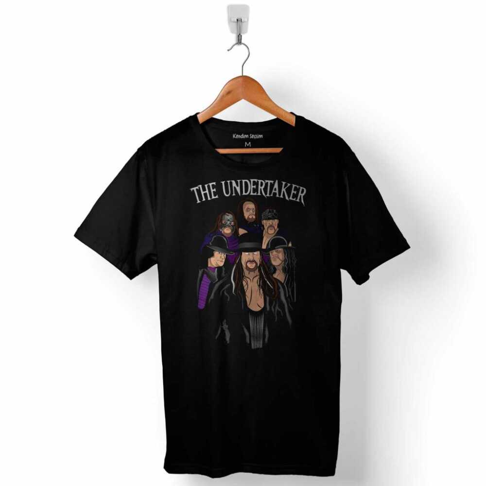 The Undertaker Kolaj Wwe Amerikan Güreşi Baskılı Tişört Unisex