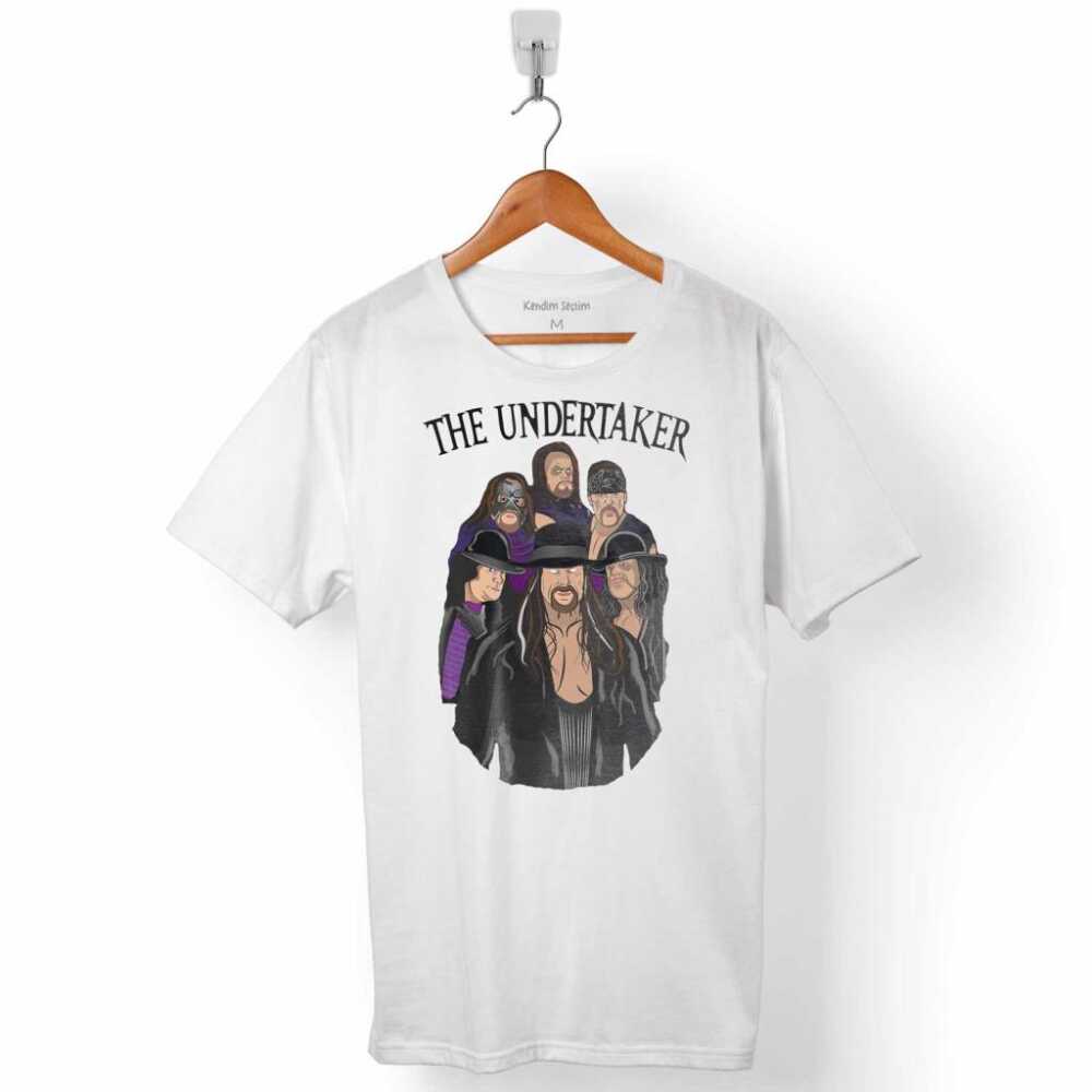 The Undertaker Kolaj WWE Amerikan Güreşi Erkek Tişört