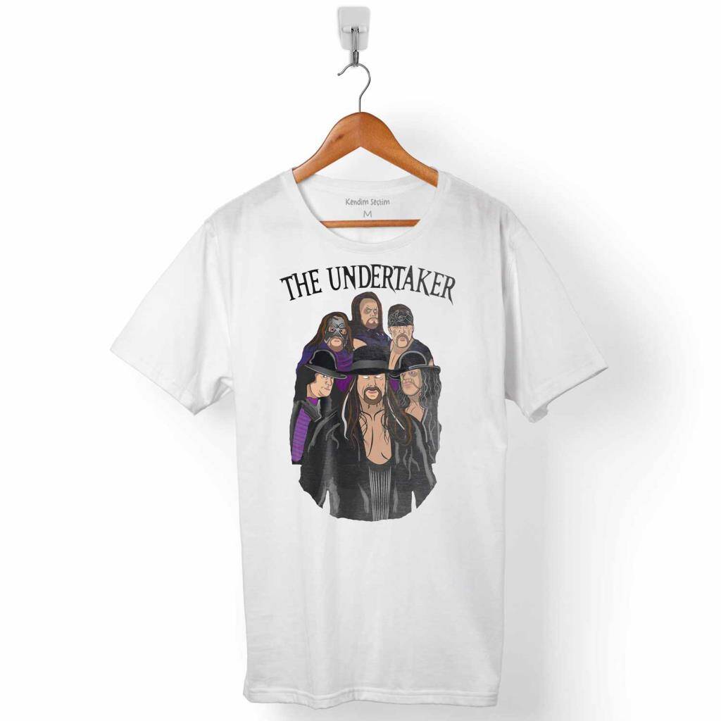 The Undertaker Kolaj WWE Amerikan Güreşi Erkek Tişört