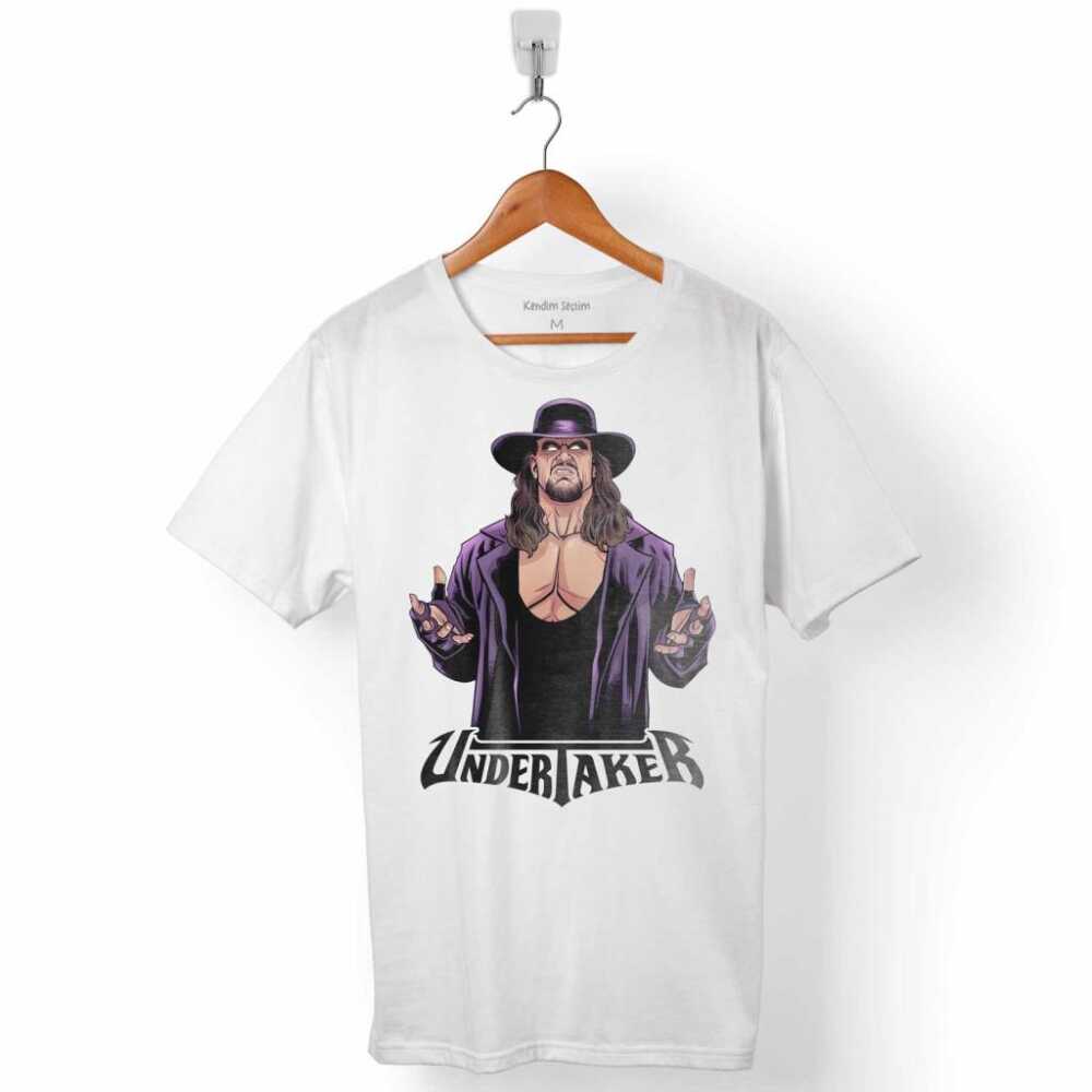 The Undertaker Logolu Çizim WWE Amerikan Güreşi Erkek Tişört