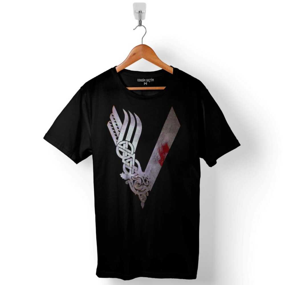 The Vikings Vikingler Logo Ragnar Lothbrok Baskılı Tişört Unisex