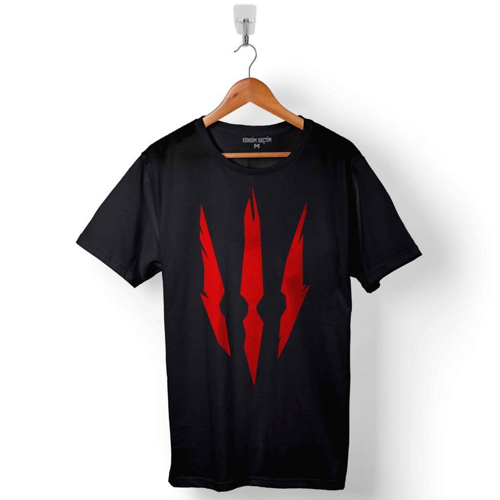 The Witcher 3 III Logo Wild Hunt Baskılı Tişört Unisex