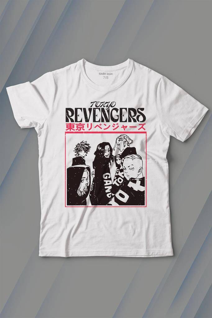Tokyo Revengers Japan Anime Dizi Japonca Baskılı Tişört Çocuk T-shirt