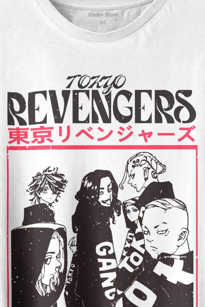 Tokyo Revengers Japan Anime Dizi Japonca Baskılı Tişört Unisex T-shirt (1)