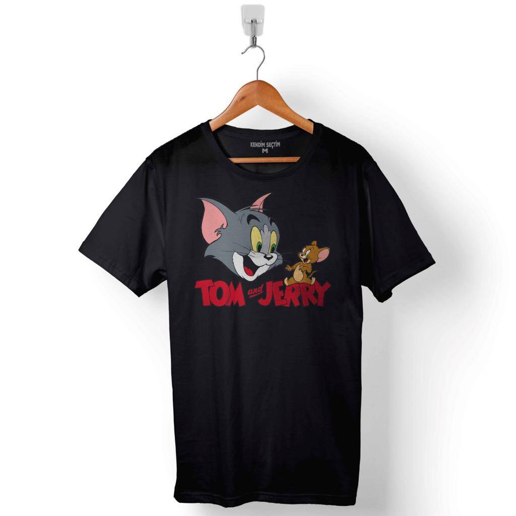 Tom And Ve Jerry Kedi Fare Baskılı Tişört Unisex