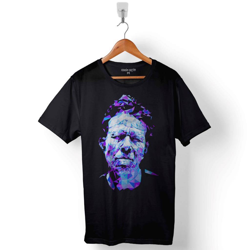 Tom Waits For No One Renkli Portre Baskılı Tişört Unisex