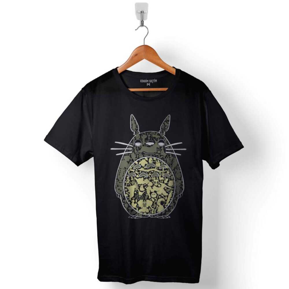 Totoro My Neighbor Owl Baykuş Fishing Baskılı Tişört Unisex T-Shirt