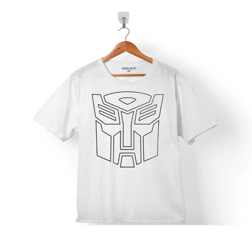 Transformers Minimal Logo Çocuk Tişört Beyaz