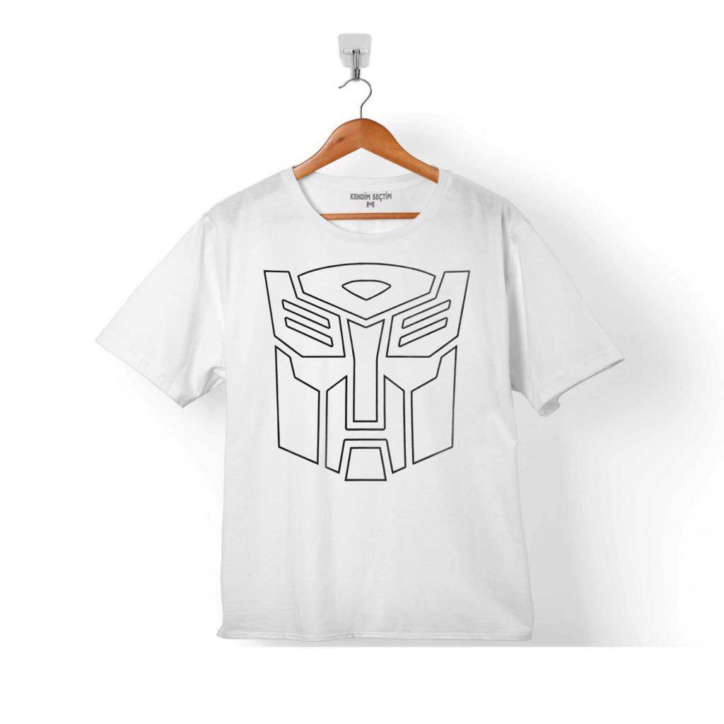 Transformers Minimal Logo Çocuk Tişört Beyaz