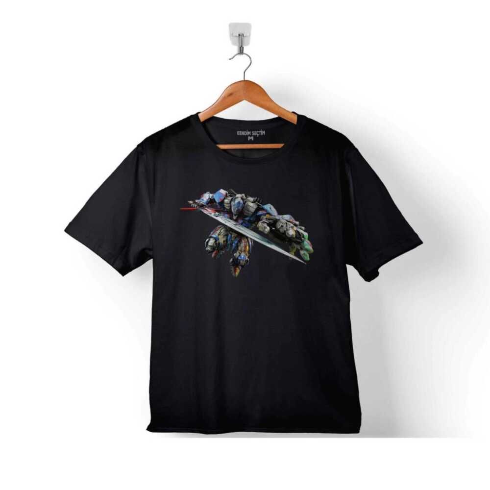 Transformers Optimus Prime Logo Decepticon Çocuk Tişört Siyah