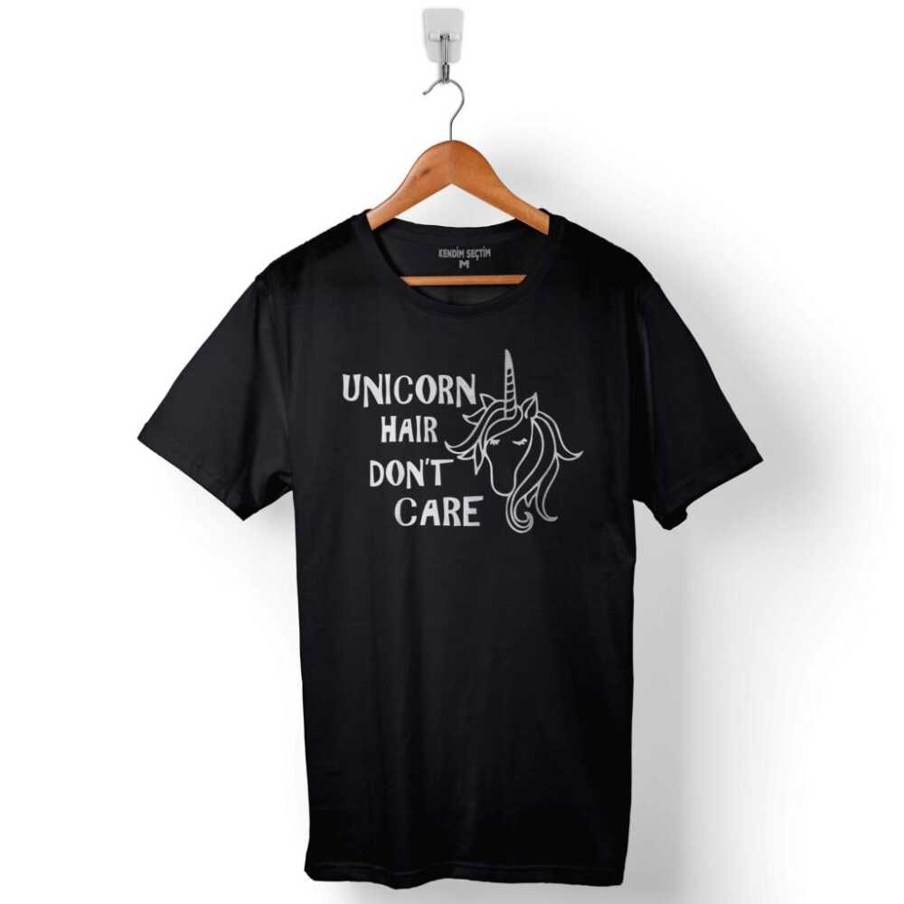 Unicorn Hair Dont Horse At Baskılı Tişört Unisex