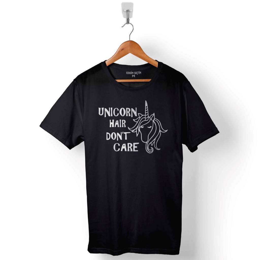 Unicorn Hair Dont Horse At Baskılı Tişört Unisex