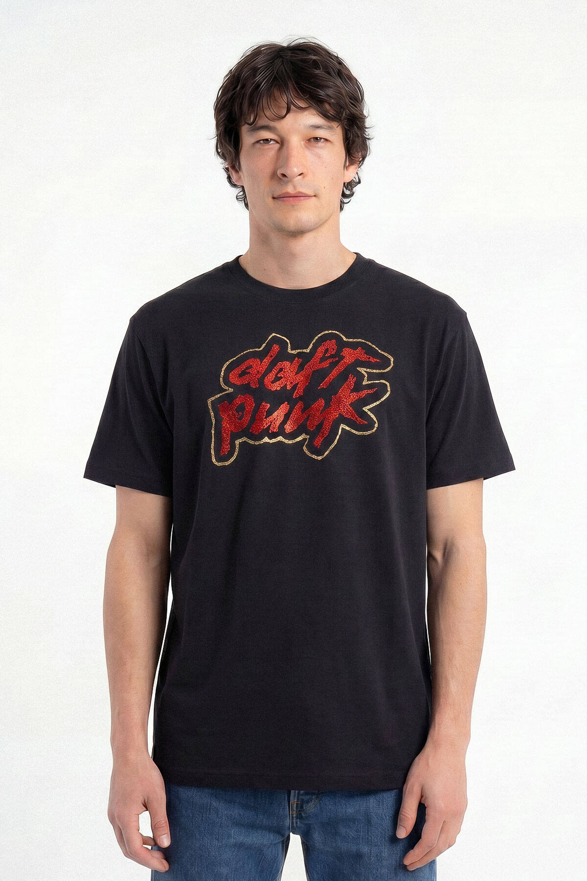 Daft Punk Electronic Music Müzik Siyah Baskılı Unisex Regular Tişört (1)
