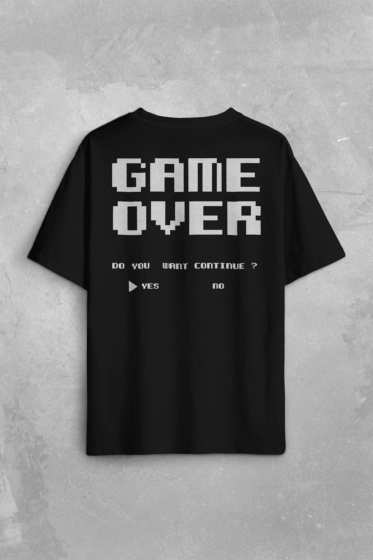 Game Over Atari Retro Pixel Oyun Unisex Oversize Tişört