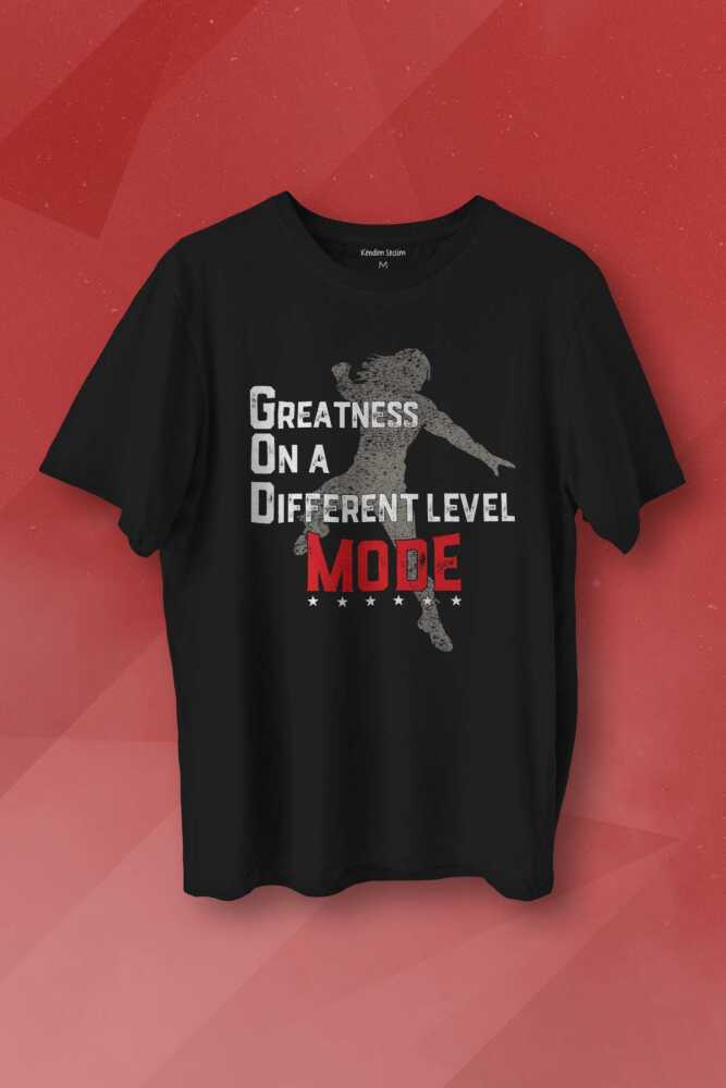 God Mode Roman Reigns Amerikan Güreşi Gym Spor Boks Siyah Baskılı Unisex Tişört