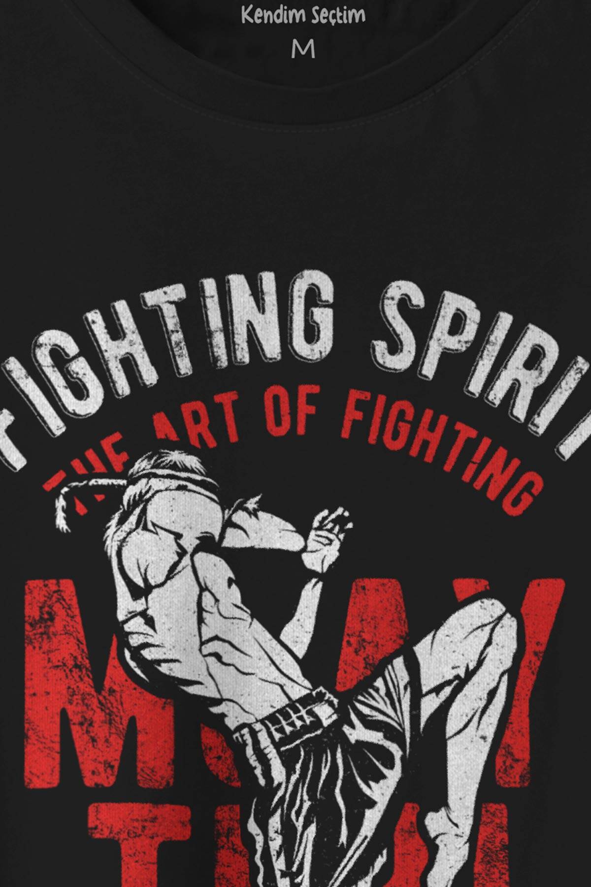 Muay Thai Fight The Art Of Fighting Dövüş Siyah Baskılı Unisex Tişört (1)