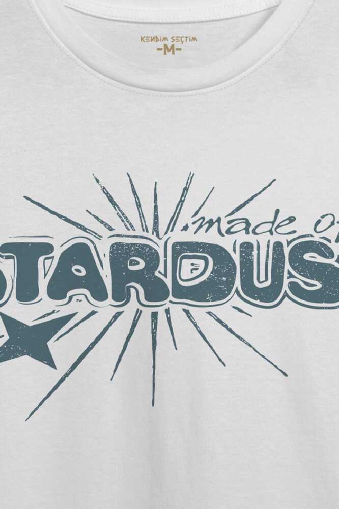 Stardust Yıldız Tozu Y2K Streetwear 90s Doksanlar Vintage Retro Beyaz Unisex Tişört (1)