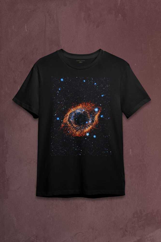 Uzay Boşluğu Evren Galaksi Büyüklüğü Işık Hızı Baskılı Tişört Unisex T-shirt
