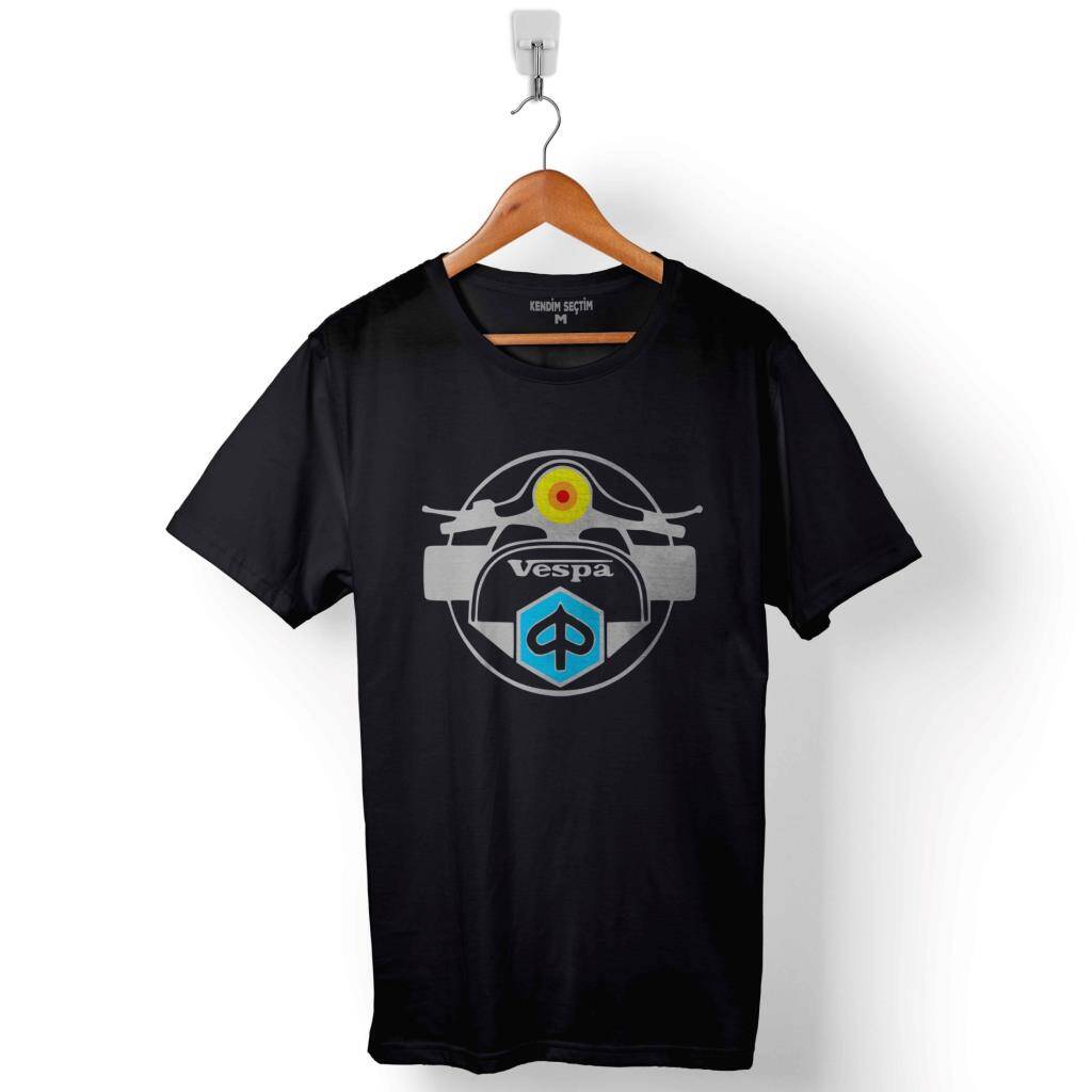 Vespa Club Logo Motosiklet Baskılı Tişört Unisex