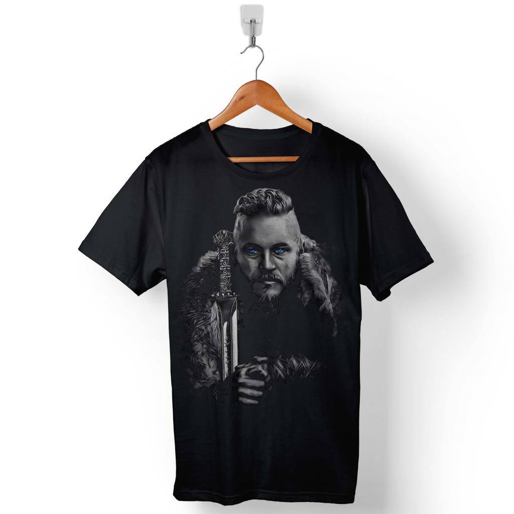 Vikings Ragnar Lodbrok Regnar Vikingler Baskılı Tişört Unisex