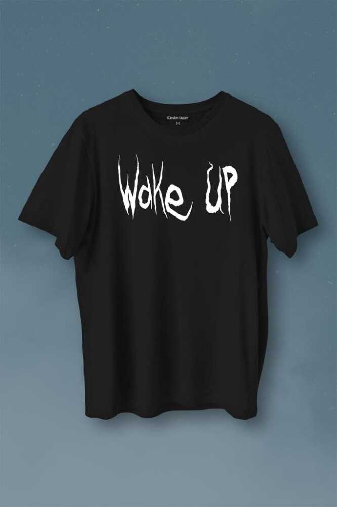 Wake Up Donnie Darko Film Uyan Gothic Dark Baskılı Siyah Tişört Unisex