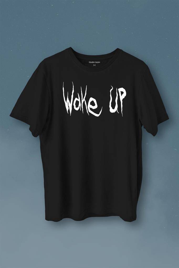 Wake Up Donnie Darko Film Uyan Gothic Dark Baskılı Siyah Tişört Unisex