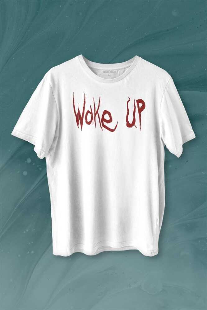 Wake Up Donnie Darko Film Uyan Gothic Dark Baskılı Beyaz Tişört Unisex