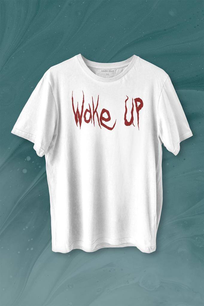 Wake Up Donnie Darko Film Uyan Gothic Dark Baskılı Beyaz Tişört Unisex