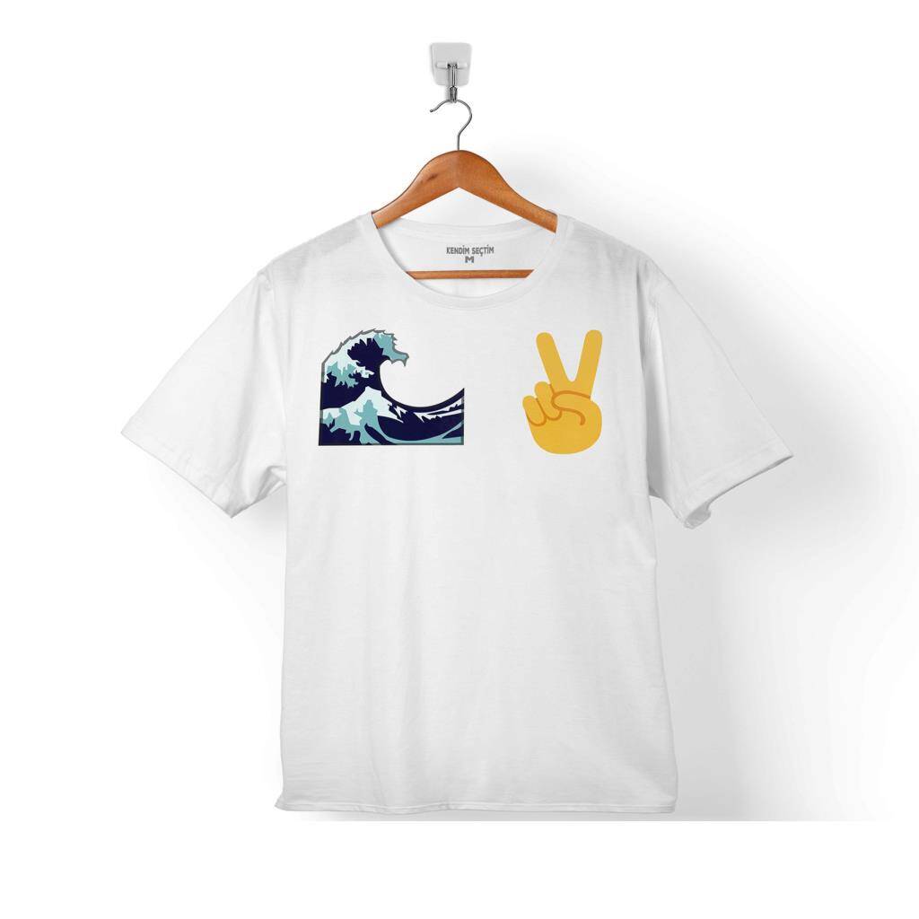 Water Su Tavşan Two Fingers Zafer Emoji Çocuk Tişört