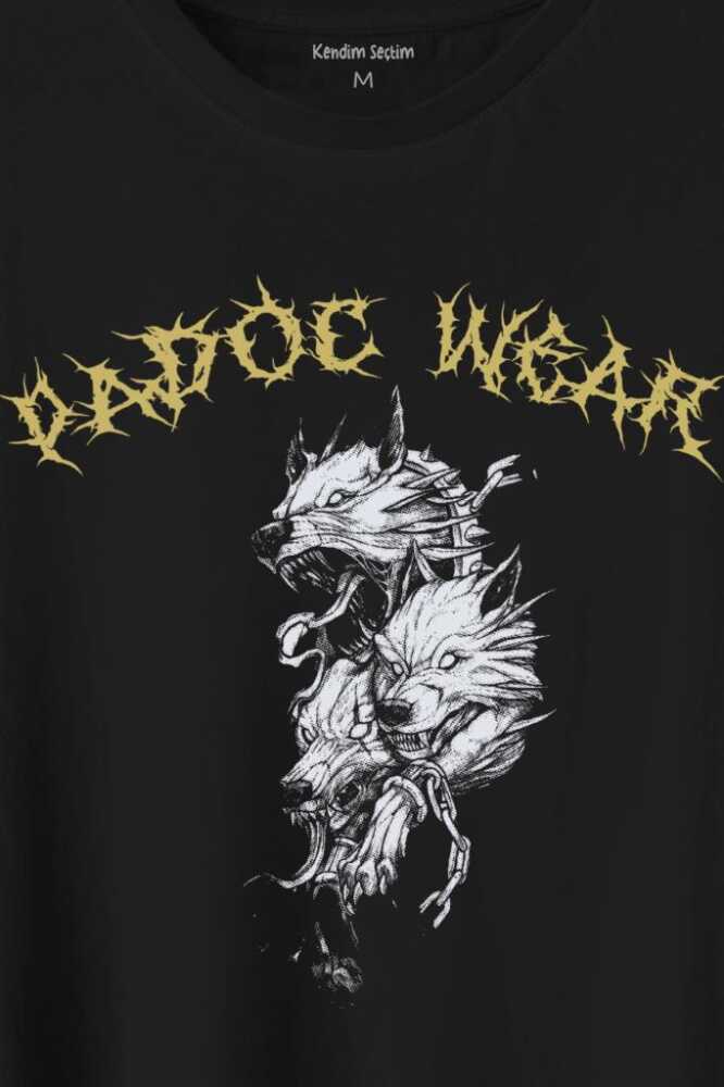 Wolf Padoc Kurt Exclusive Gothic Dark Baskılı Tişört Unisex (1)