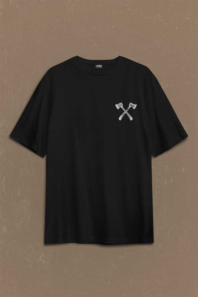 Work Hard Stay Humble Çok Çalış Mütevazı Ol Sırt Ön Baskılı Oversize Tişört Unisex