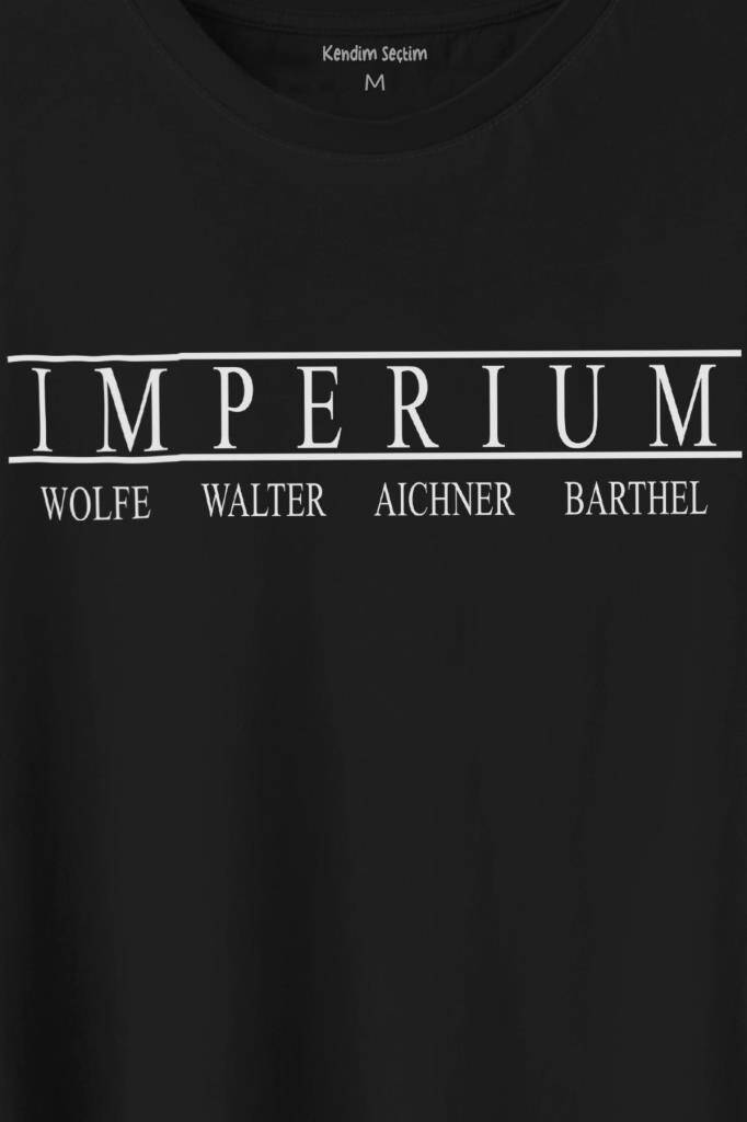 Wwe Imperium Wolfe Walter Aichner Barthel Amerikan Güreşi Baskılı Siyah Tişört Unisex (1)