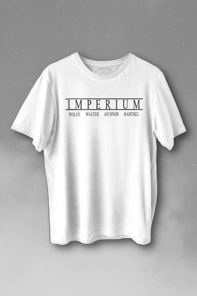 Wwe Imperium Wolfe Walter Aichner Barthel Amerikan Güreşi Baskılı Beyaz Tişört Unisex