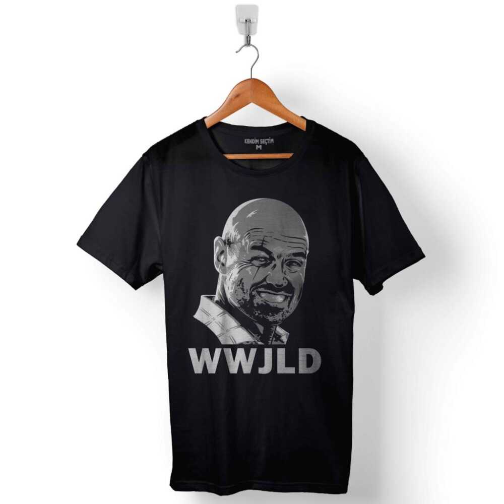 WWJLD What Would John Locke Do Lost Dizisi Baskılı Tişört Unisex