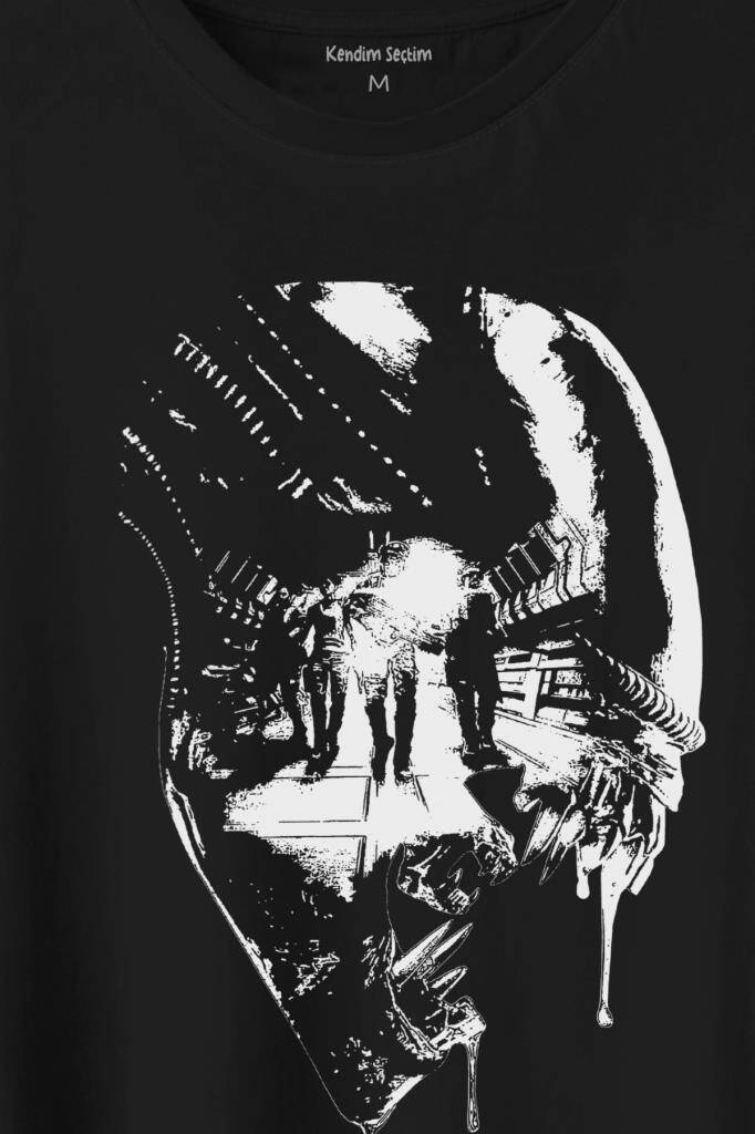 Yaratık Alien Covenant Film Sinema Filmi Baskılı Siyah Tişört Unisex (1)