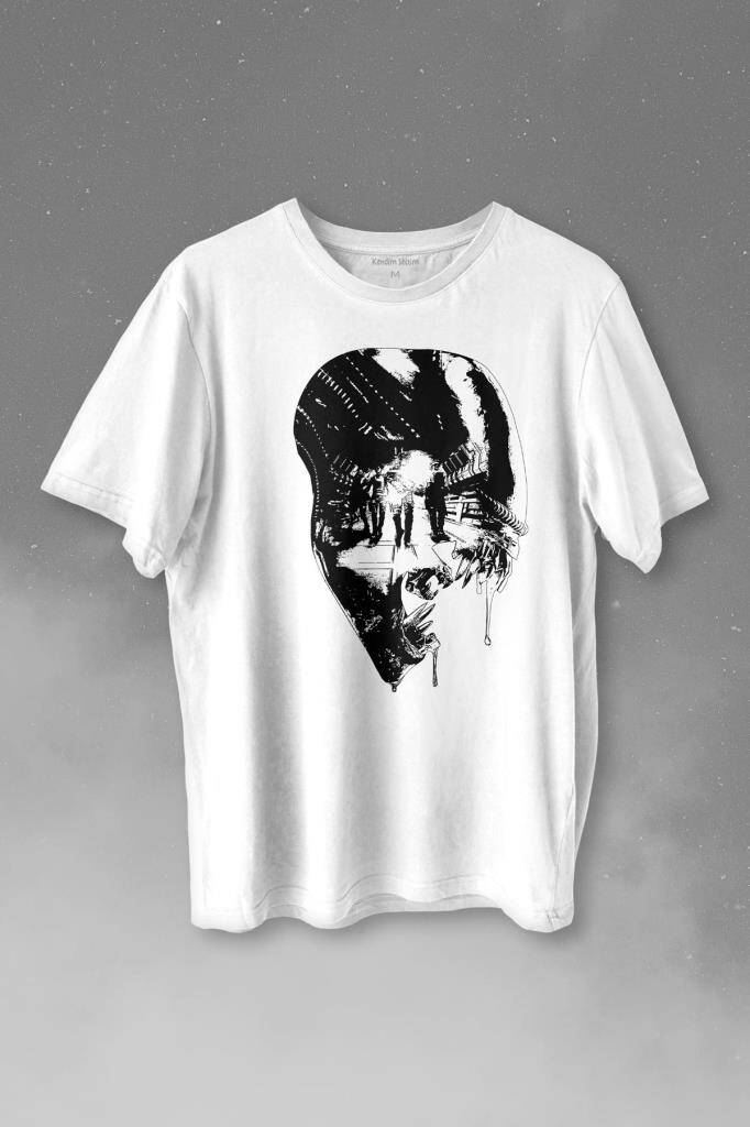 Yaratık Alien Covenant Film Sinema Filmi Baskılı Beyaz Tişört Unisex