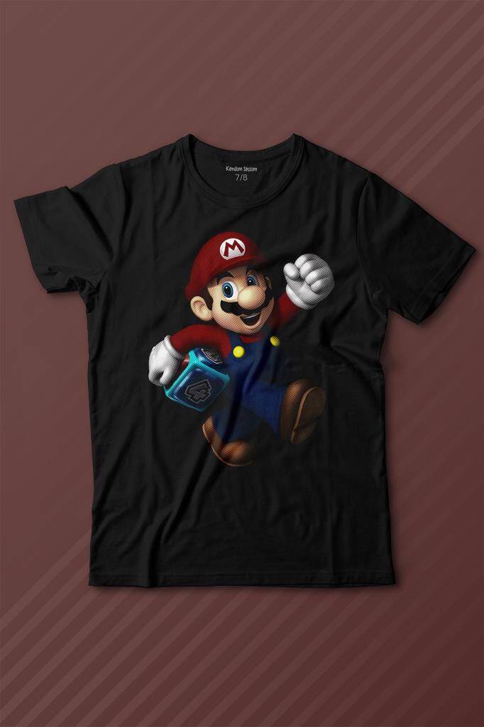 Yeni Süper Mario Bros Baskılı Çocuk Tişört