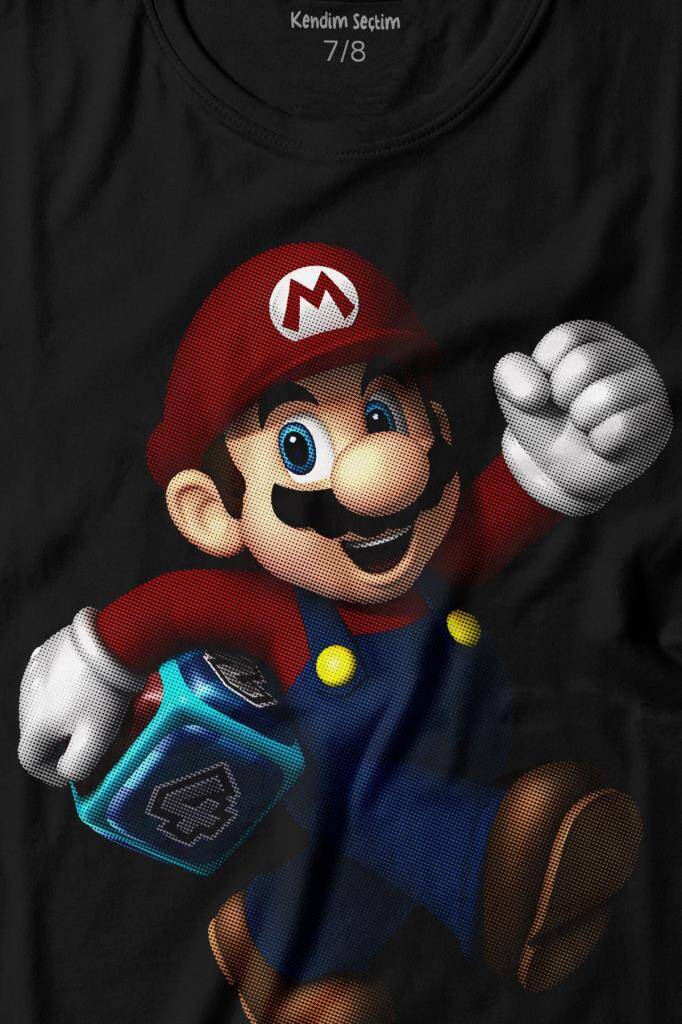 Yeni Süper Mario Bros Baskılı Çocuk Tişört (1)