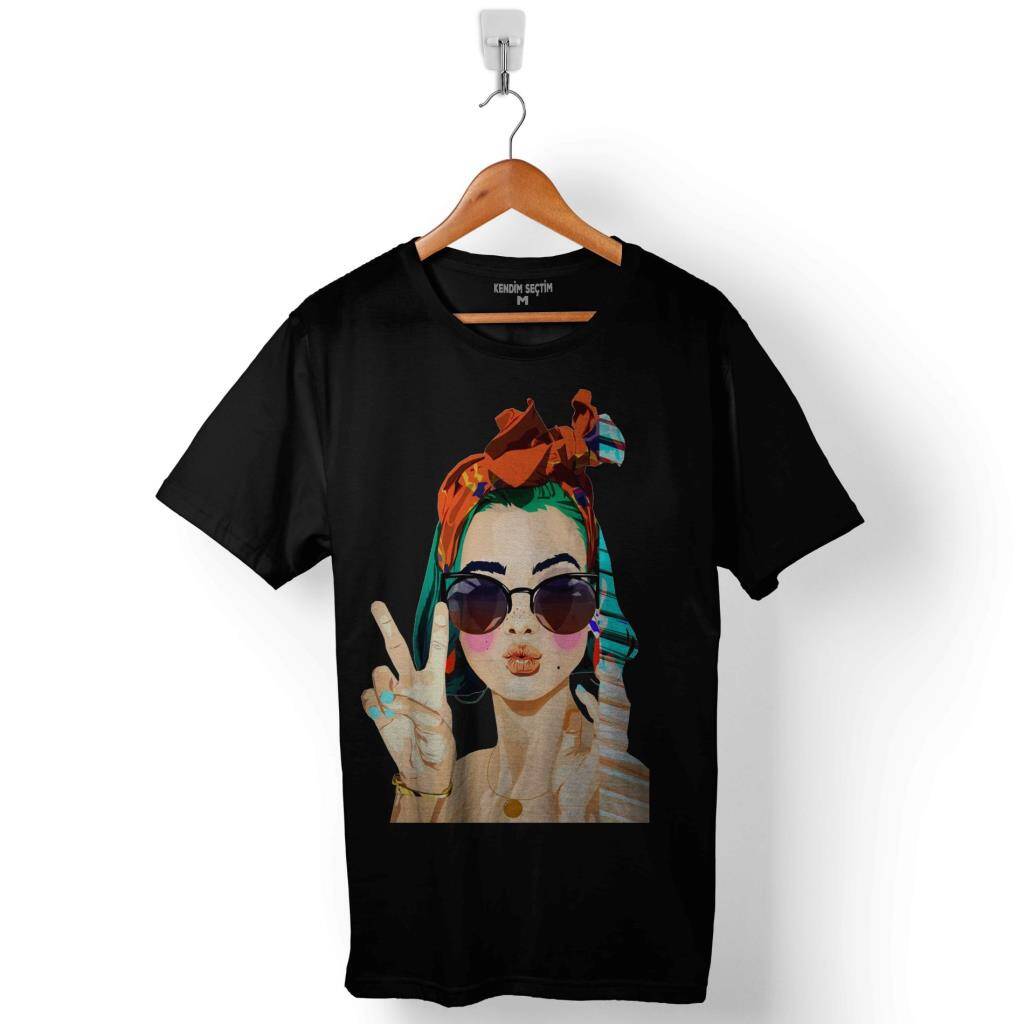 Yoko Moda Detaylı Kız Baskılı Tişört Unisex
