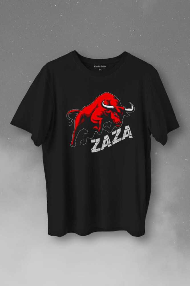 Zaza Boğa Gakkoş Elazığ Dana Baskılı Siyah Tişört Unisex